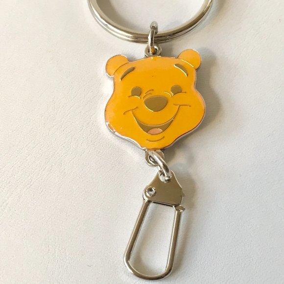 Vintage Disney Winnie The Pooh Zipper Pull Keychain Purse Charm Disneyana - Picture 3 of 6